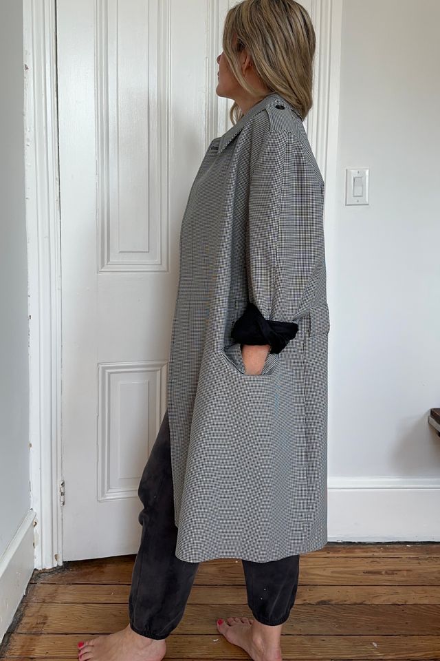 Vintage Johnny Carson Houndstooth Overcoat Selected by KA.TL.AK #2