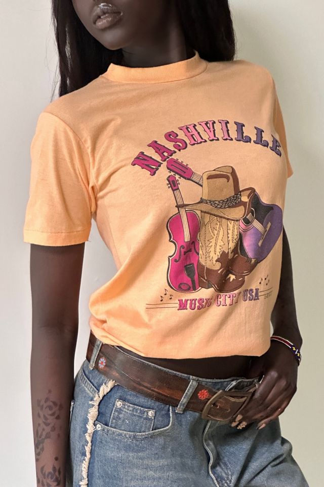 Vintage 1980's Nashville Music City USA Souvenir T-Shirt Selected By Afterlife Boutique #1