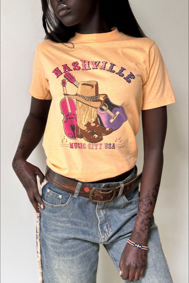 Vintage 1980's Nashville Music City USA Souvenir T-Shirt Selected By Afterlife Boutique #3