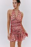 Bardot Mave Halter Neck Mini Dress