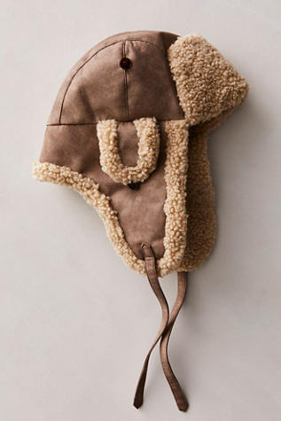 Amelia Hat by Unreal Fur at Free People in Tan
