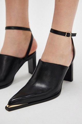 Out On The Town Mules By FP Collection At Free People In Black, Size: US 8