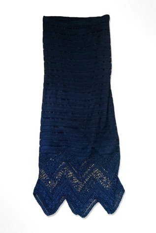 1990s Black Crochet Rayon Bias Cut Maxi Skirt Selected By Ritual Vintage