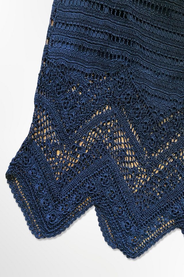 1990s Black Crochet Rayon Bias Cut Maxi Skirt Selected By Ritual Vintage #1