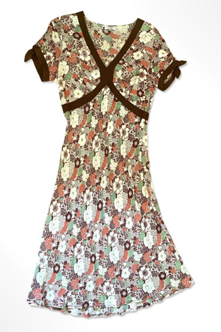 1990s Floral Rayon Bias Cut 40s Inspired Dress Selected By Ritual Vintage