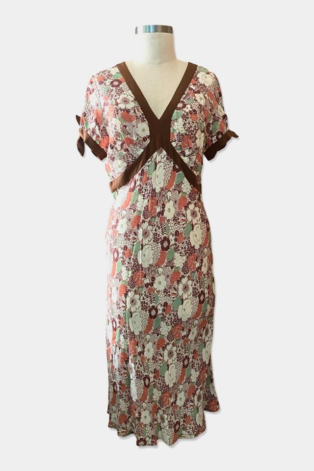 1990s Floral Rayon Bias Cut 40s Inspired Dress Selected By Ritual Vintage #2
