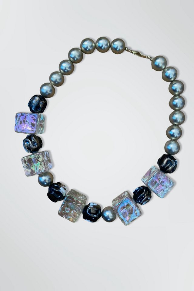 1980s Chunky Ice Cube Choker Necklace Selected By Ritual Vintage