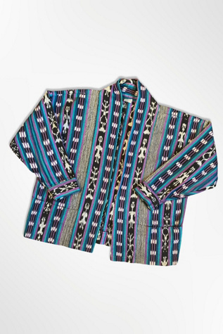 1980s Ikat Woven Chore Jacket Selected By Ritual Vintage