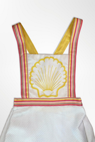 1960s Cotton Seashell Apron Maxi Dress Selected By Ritual Vintage