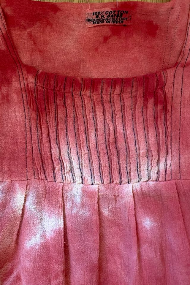 1970s Tie Dye Cotton Gauze Peasant Blouse Selected By Ritual Vintage #3