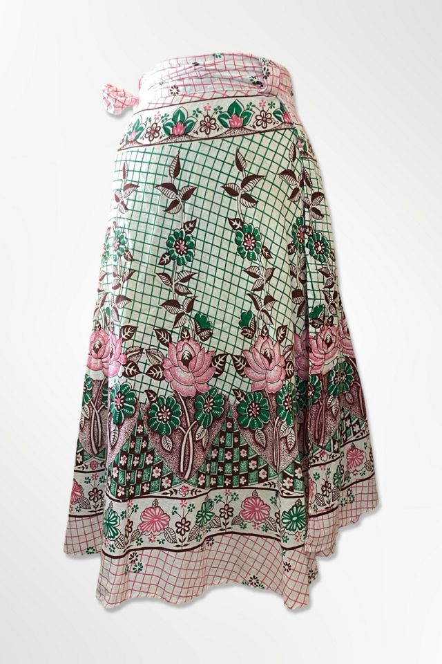 1970s Rose Garden Print Wrap Skirt Selected By Ritual Vintage #3