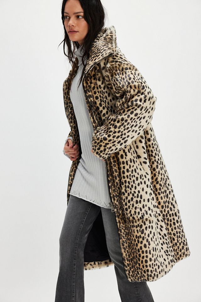 Leopard print duster jacket best sale