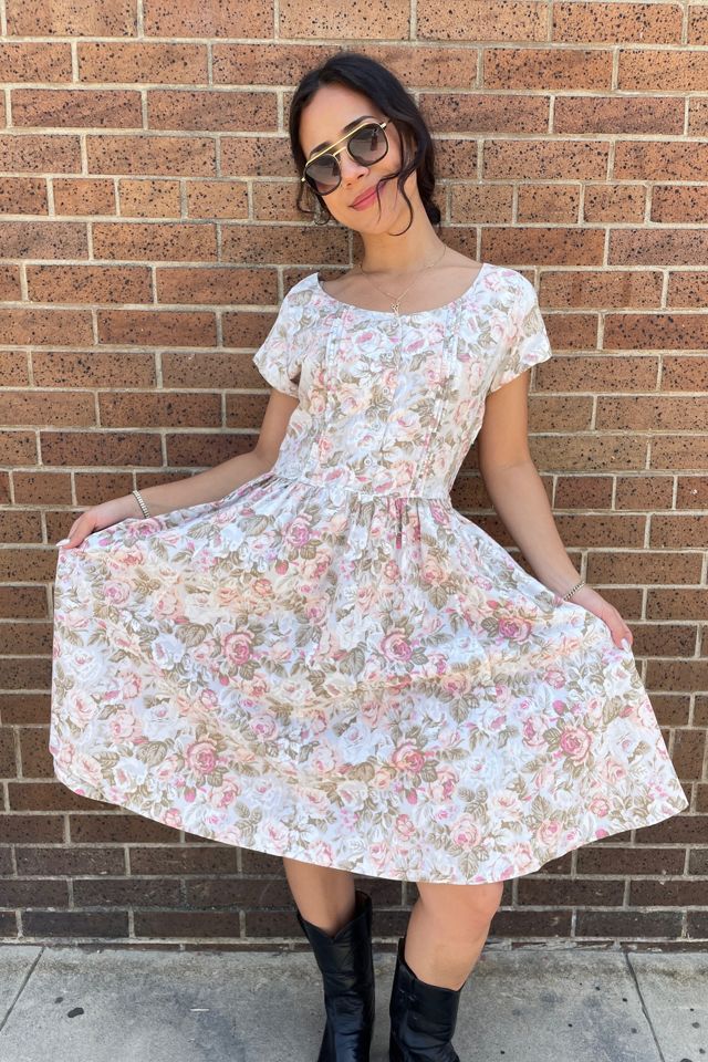 Ann taylor green floral dress hot sale