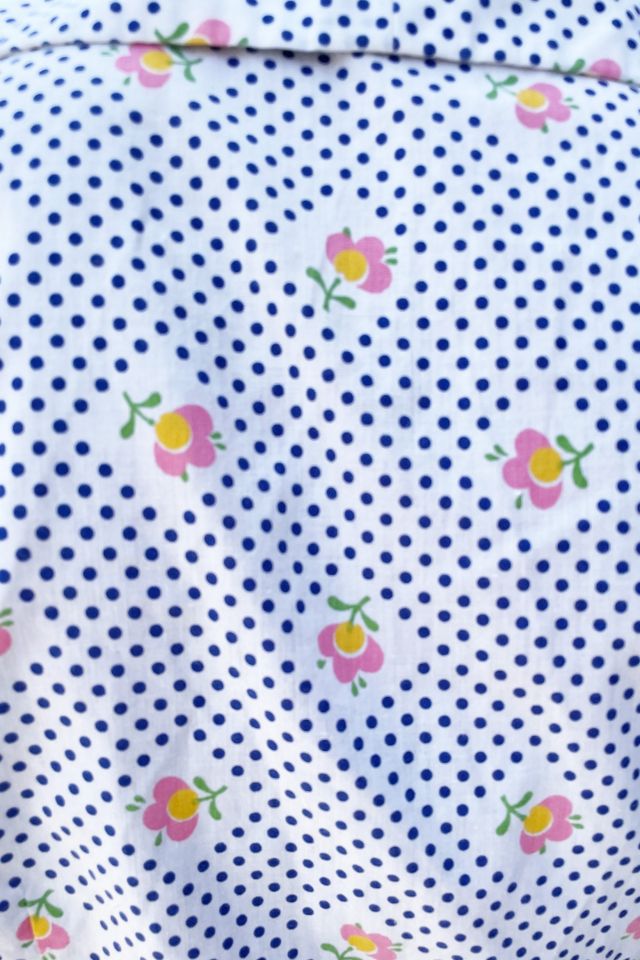 Vintage 1970's Flower and Polkadot Crop Top Selected by FernMercantile #3