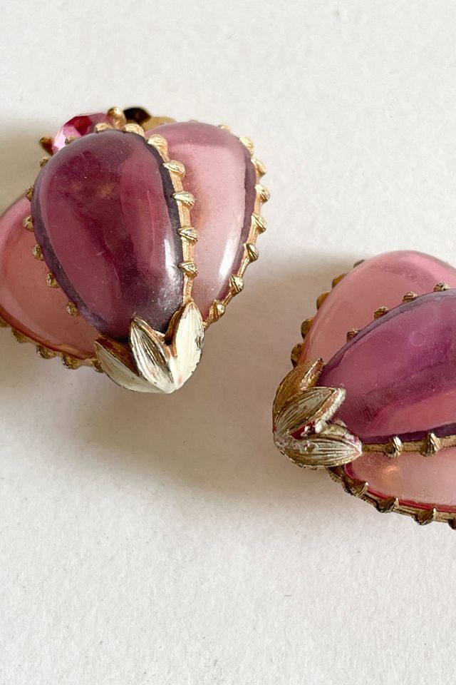 Vintage Pink Heart Clip Earring  Selected by FernMercantile #2