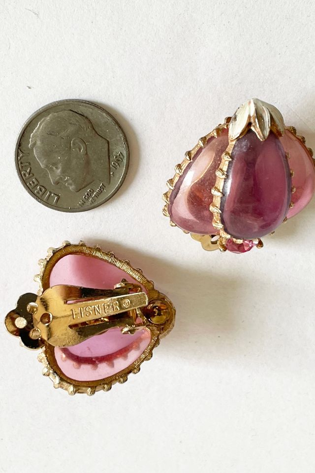 Vintage Pink Heart Clip Earring  Selected by FernMercantile #3