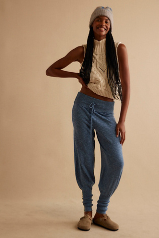 Sila Sweater Pants By free-est At Free People In Blissful Blue Combo, Size: Small