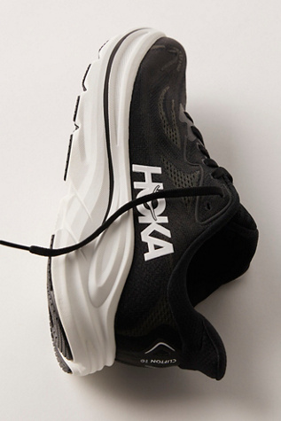 Hoka Clifton 10 Sneakers at FP Movement, Black/White, US 10