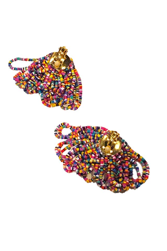 Vintage 1980a Rainbow Bead Earrings Selected by BusyLady Baca & The Goods #1