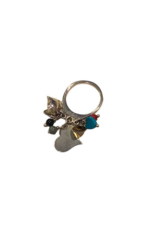 Vintage 1990s Dangle Hearts Ring Selected by BusyLady Baca & The Goods