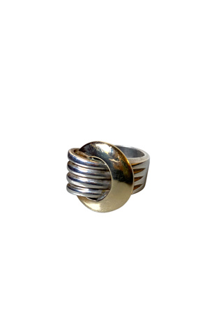 Vintage 14k & Sterling Buckle Ring Selected by BusyLady Baca & The Goods