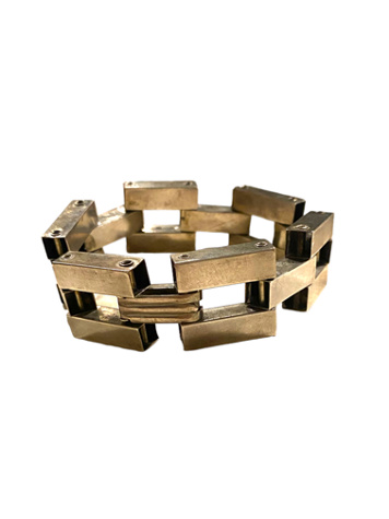 Vintage Sterling Silver Box Link Bracelet Selected by BusyLady Baca & The Goods