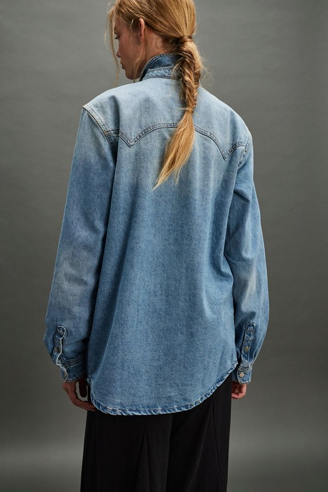 Understated Leather Horsey Denim Shirt #1