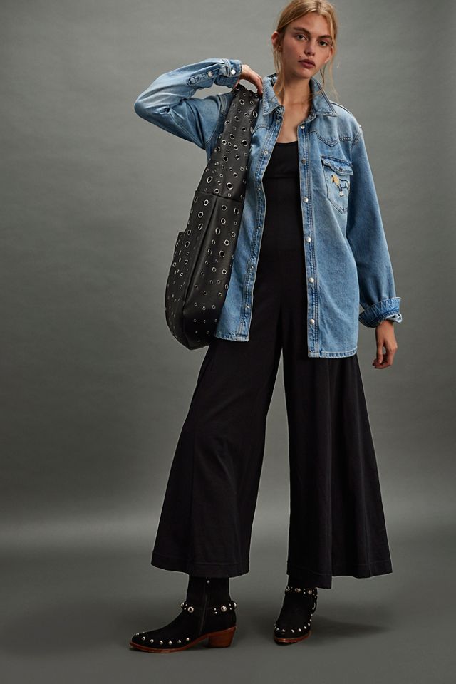 Understated Leather Horsey Denim Shirt #2