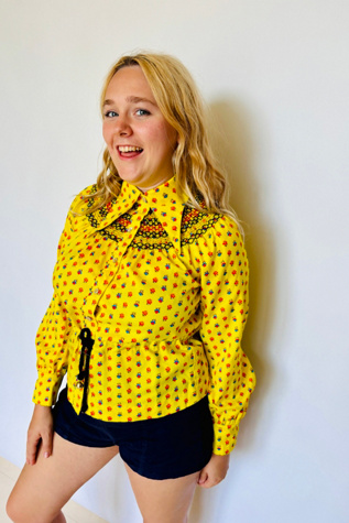 Vintage Peasant Blouse with Cinched Waist Selected by Atlantic Vintage