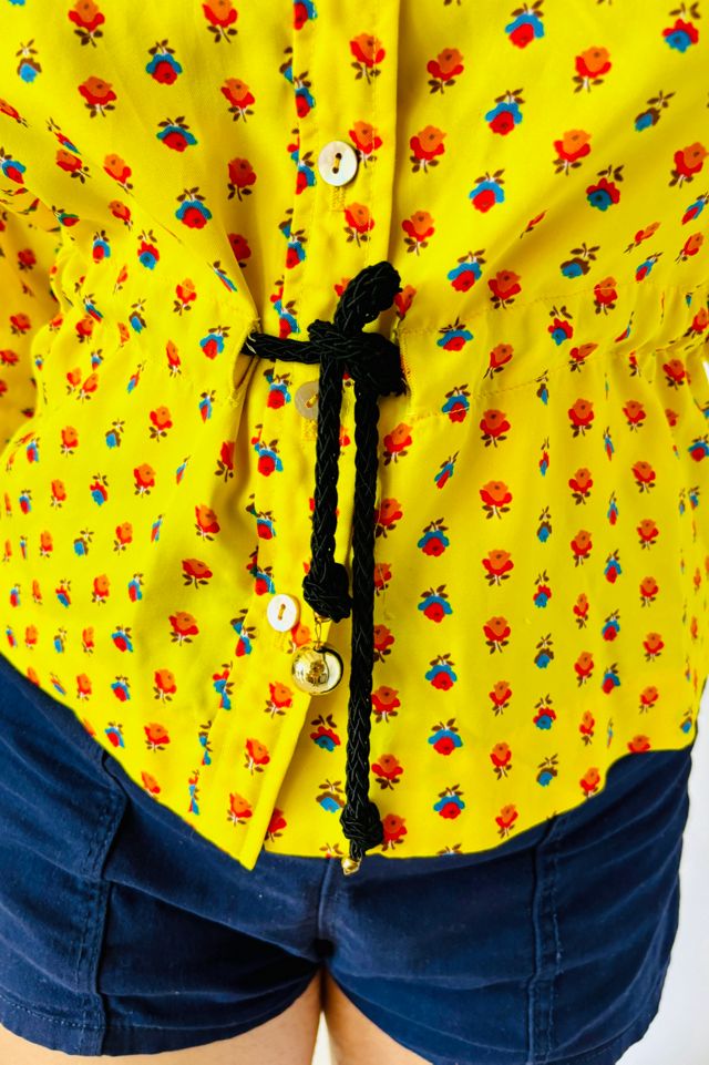 Vintage Peasant Blouse with Cinched Waist Selected by Atlantic Vintage #3