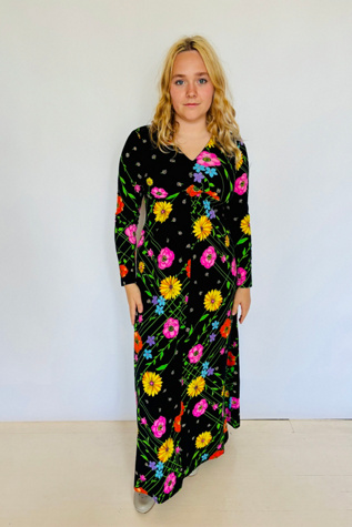 Vintage Floral Daisy Gown Selected by Atlantic Vintage