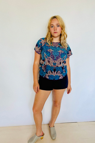 Vintage Embroidered Cut Away Blouse Selected by Atlantic Vintage