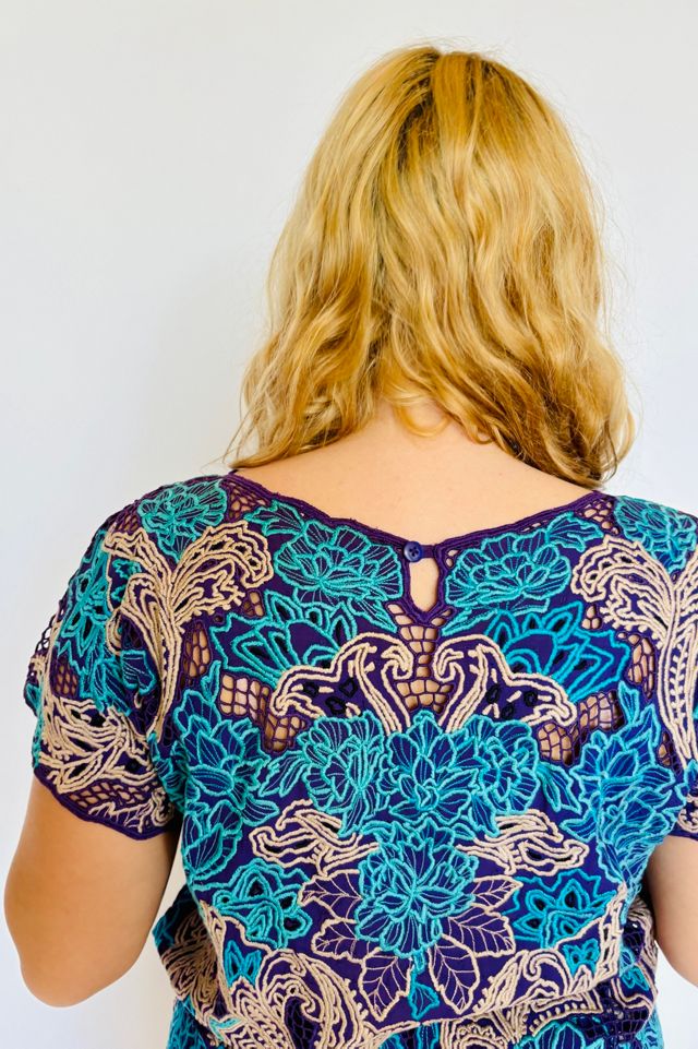 Vintage Embroidered Cut Away Blouse Selected by Atlantic Vintage #3
