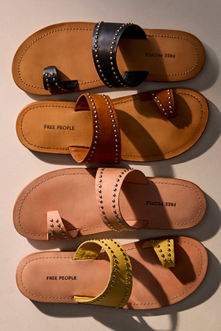 Amelie Tiny Stud Sandals by Free People in Brown, Size: US 9.5