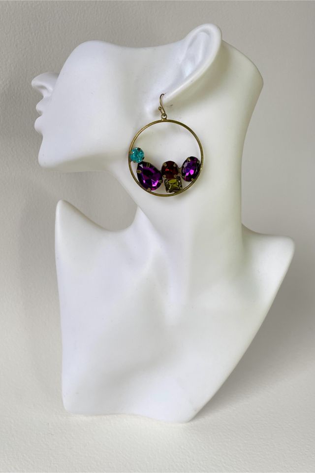 Jeweled Vintage Hoop Earrings Selected by MARMALADE #2