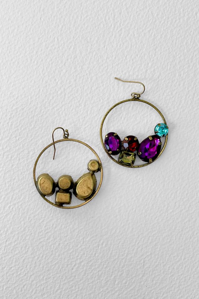 Jeweled Vintage Hoop Earrings Selected by MARMALADE #3