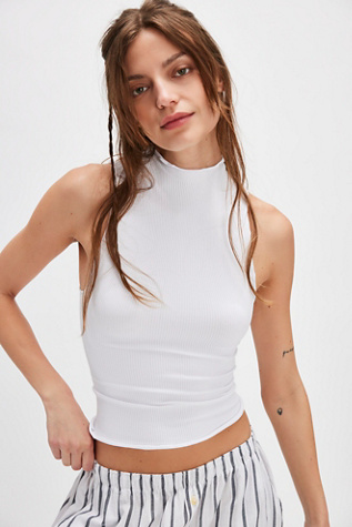 Rib + Lettuce Muscle Tank Top by Intimately at Free People in White, Size: XS/S