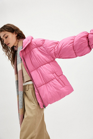 Cotton Candy Solid Puffer Jacket at Free People in Pink Wink, Size: Medium