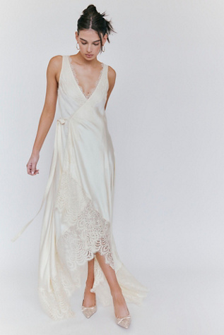 Nigel Preston Wrap Soho Dress at Free People in White, Size: M
