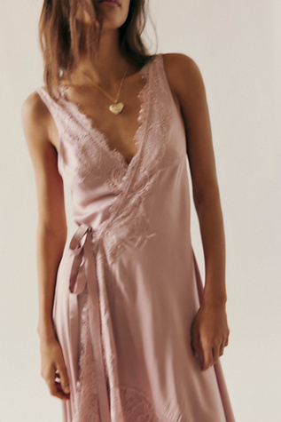 Nigel Preston Wrap Soho Dress at Free People in Pink, Size: M