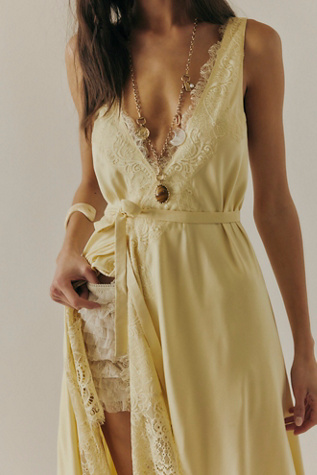 Nigel Preston Wrap Soho Dress at Free People in Yellow, Size: S