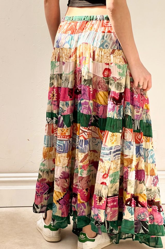 Vintage Patchwork Tiered Skirt Selected by Anna Corinna #1