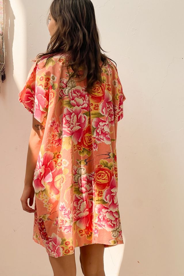 Anna Corinna Reworked Vintage Dahlias and Sparrows Smock Dress #1