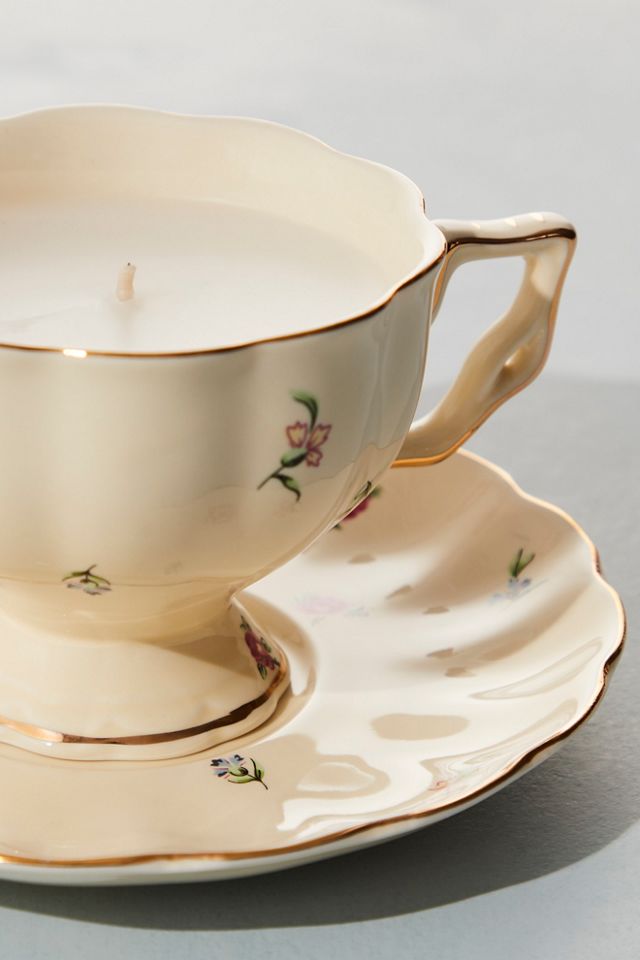 Bougie en tasse avec soucoupe #1