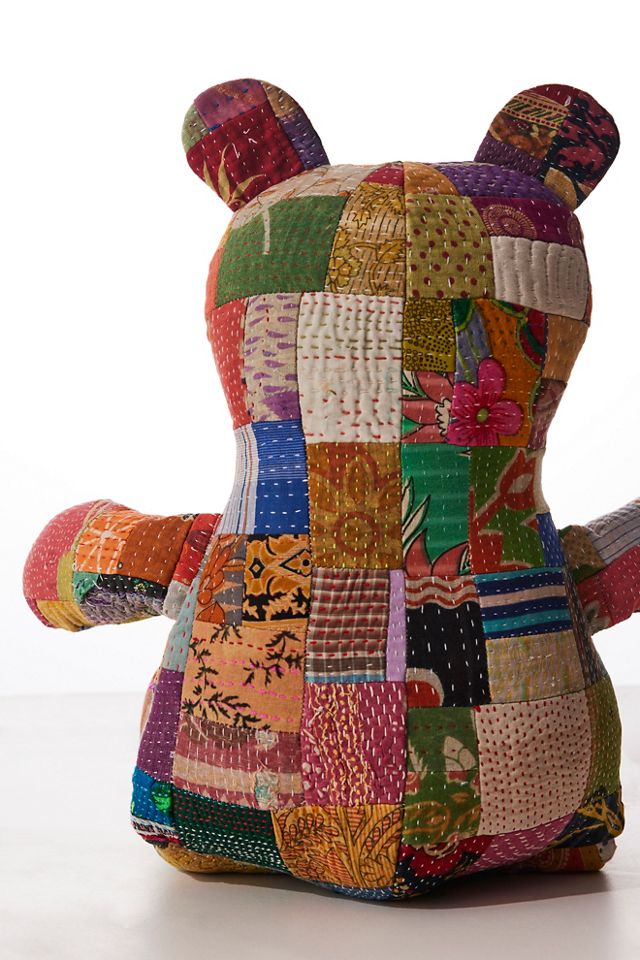 Vintage Patched Quilt Bear #1