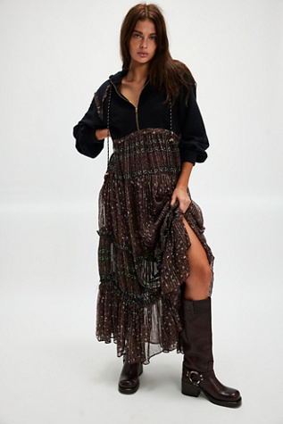 Bali Cassia Maxi Dress at Free People in Brown Combo, Size: XS