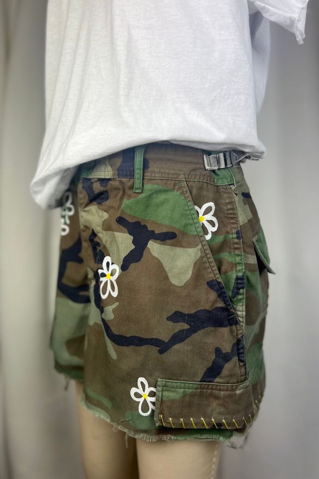 Vintage Daisy Camo Army Shorts Selected by Rank & Sugar #2