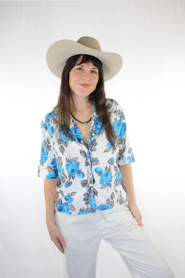 1980s Blue Hawaii Button Down Hawaiian Shirt Selected By Moons + Junes Vintage #2