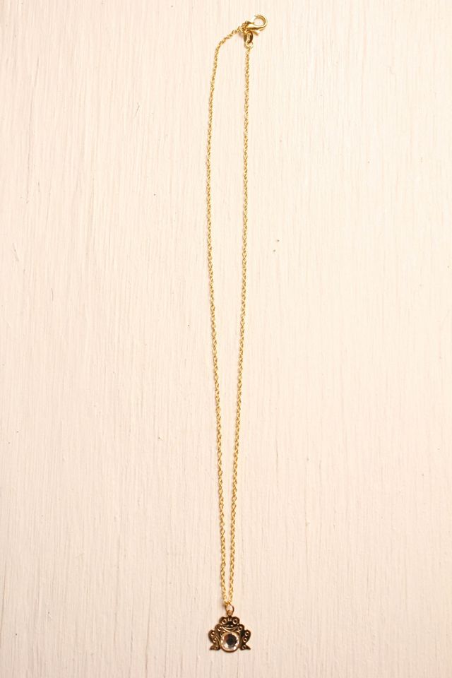 Vintage Gold Frog Chain Necklace Selected By Moons + Junes Vintage #2