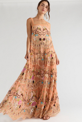 Женское платье Free People Goldie Maxi, цвет: Комбинированный — фото 6